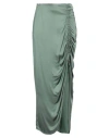 Cesar Casier Woman Maxi Skirt Military Green Size M Viscose In Green