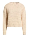 Cesar Casier Woman Sweater Sand Size L Organic Cotton, Recycled Cotton In Neutral