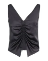 Cesar Casier Woman Top Midnight Blue Size Xs Viscose In Blue