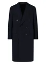 Cesare Attolini Double-breasted Coat In Blue