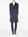 Cesare Attolini Double-breasted Coat In Blue