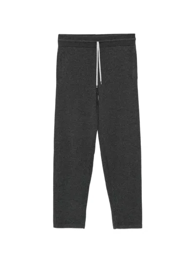 Cesare Attolini Drawstring Knitted Track Pants In Gray