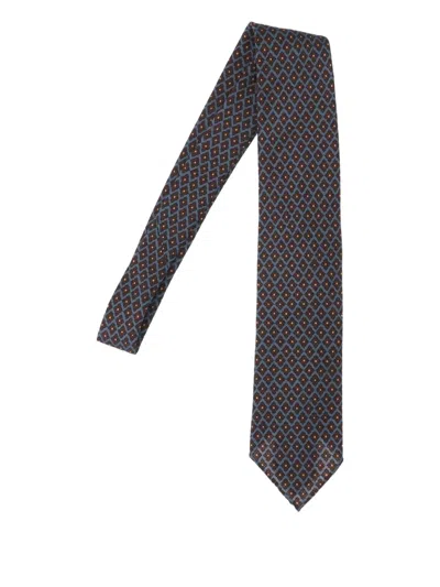 CESARE ATTOLINI GEOMETRIC-PATTERN TIE
