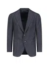 Cesare Attolini Single-breasted Virgin Wool Blazer In Blue