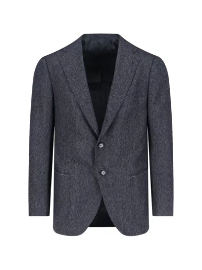 Cesare Attolini Single-breasted Virgin Wool Blazer In Gray