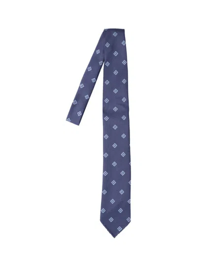 Cesare Attolini Luxurious 100% Silk Tie For Men In Blue