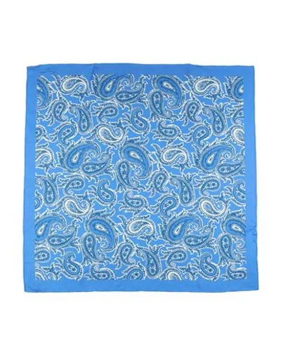 Cesare Attolini Man Scarf Azure Size - Silk In Blue