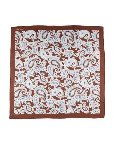 Cesare Attolini Man Scarf Brown Size - Silk