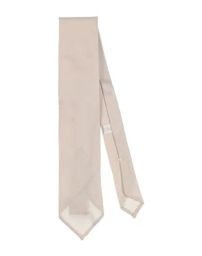 Cesare Attolini Man Ties & Bow Ties Beige Size - Silk In Neutral