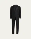 Cesare Attolini Men's 150s Wool Grosgrain Tuxedo In Black