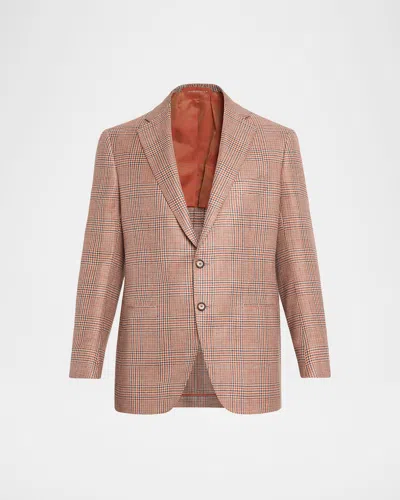 Cesare Attolini Men & Apos;s Plaid Cashmere-blend Sport Jacket In Multi