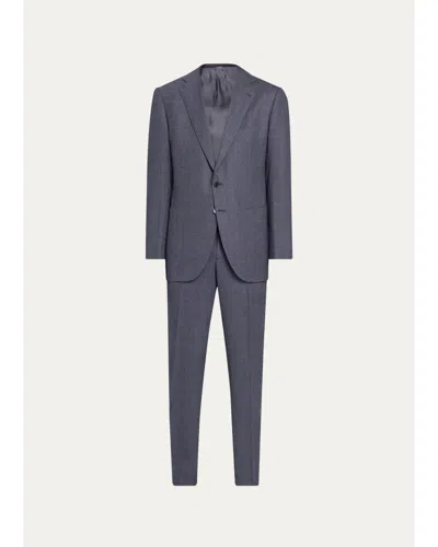 Cesare Attolini Men's Birdseye Wool Two-piece Suit In Grey