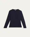 Cesare Attolini Men's Cashmere And Silk Crewneck Sweater In Navy