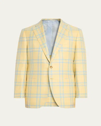 Cesare Attolini Men's Cashmere And Silk Oversized Plaid Single-breasted Sport Coat In Multi