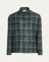 Cesare Attolini Men's Cashmere Plaid Four-pocket Overshirt In Multi