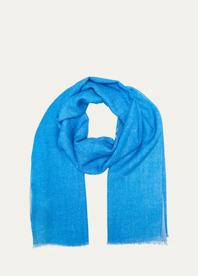Cesare Attolini Men's Cashmere-silk Scarf In A21-blue