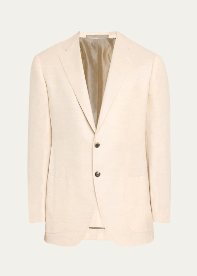Cesare Attolini Men's Cashmere-silk Twill Sport Coat In N11-beige