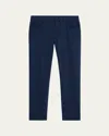 Cesare Attolini Men's Cotton And Cashmere Slim Five-pocket Pants In Blue