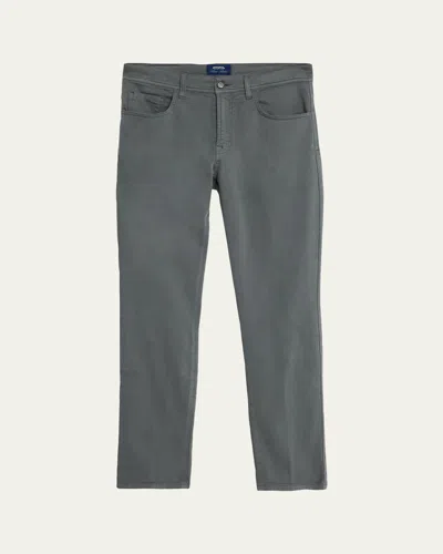 Cesare Attolini Men's Cotton And Cashmere Slim Five-pocket Pants In Gray