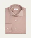 Cesare Attolini Men's Cotton And Linen Sport Shirt In Beige