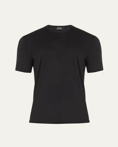 Cesare Attolini Men's Cotton Crew T-shirt In 016-black