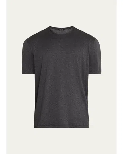 Cesare Attolini Men's Cotton Crew T-shirt In Grey