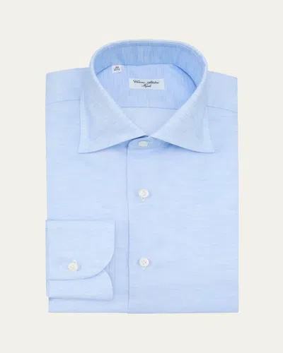 Cesare Attolini Men's Cotton Dress Shirt In Blue