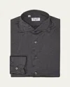 Cesare Attolini Men's Cotton Jersey Sport Shirt In 006-black
