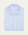 Cesare Attolini Men's Cotton Micro-pinstripe Dress Shirt In Blue