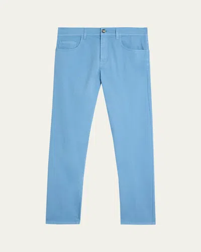 Cesare Attolini Men's Cotton Slim Straight-leg Five-pocket Pants In Animal Print
