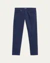Cesare Attolini Men's Cotton-stretch Slim 5-pocket Pants In Navy