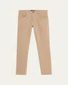 Cesare Attolini Men's Cotton-stretch Slim 5-pocket Pants In Nut