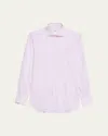 Cesare Attolini Men's Cotton Stripe Sport Shirt In Pink