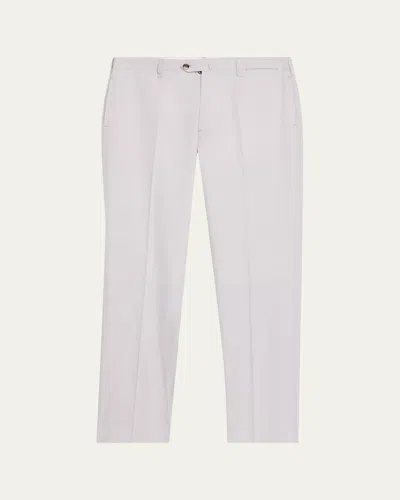 Cesare Attolini Men's Cotton-wool Twill Pants In Grey