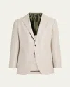 Cesare Attolini Men's Diagonal Mini-herringbone Sport Coat In N11-natural