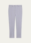 Cesare Attolini Men's Flat-front Twill Trousers In B23-blue