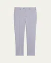 Cesare Attolini Men's Flat-front Twill Trousers In Blue
