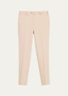 Cesare Attolini Men's Flat-front Twill Trousers In N21-tan