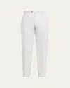 Cesare Attolini Men's Luxe Twill Flat-front Trousers In Grey