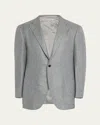 Cesare Attolini Men's Melange Cashmere Twill Sport Coat In B31-navy