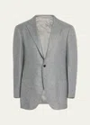 Cesare Attolini Men's Melange Cashmere Twill Sport Coat In G12-grey