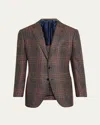 Cesare Attolini Men's Melange Cashmere Twill Sport Coat In Navy