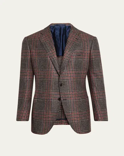 Cesare Attolini Men's Melange Cashmere Twill Sport Coat In Navy