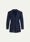Cesare Attolini Men's Micro Hopsack Sport Coat In Navy