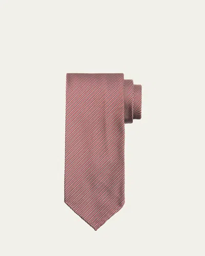 Cesare Attolini Men's Micro-triangle Woven Silk Tie