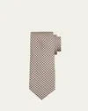 Cesare Attolini Men's Mini Medallion Silk Tie In 004-pink