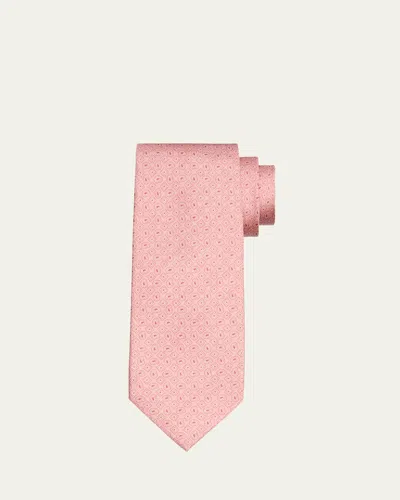 Cesare Attolini Men's Mini Paisley Silk Tie In 002-blue