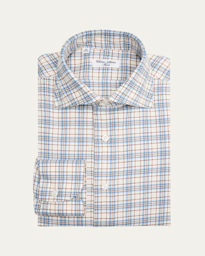 Cesare Attolini Men's Plaid Cotton Barrel-cuff Sport Shirt