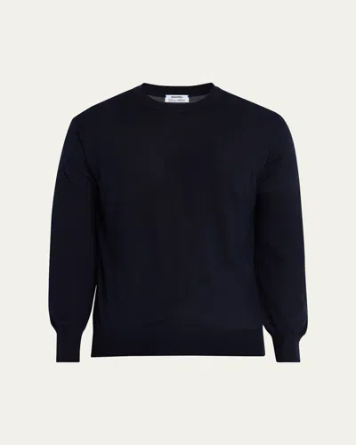 Cesare Attolini Men's Solid Cashmere Crewneck Sweater In Black