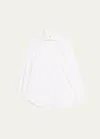 Cesare Attolini Men's Solid Cotton Sport Shirt In White